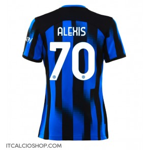 Inter Milan Alexis Sanchez #70 Prima Maglia Femmina 2023-24 Manica Corta